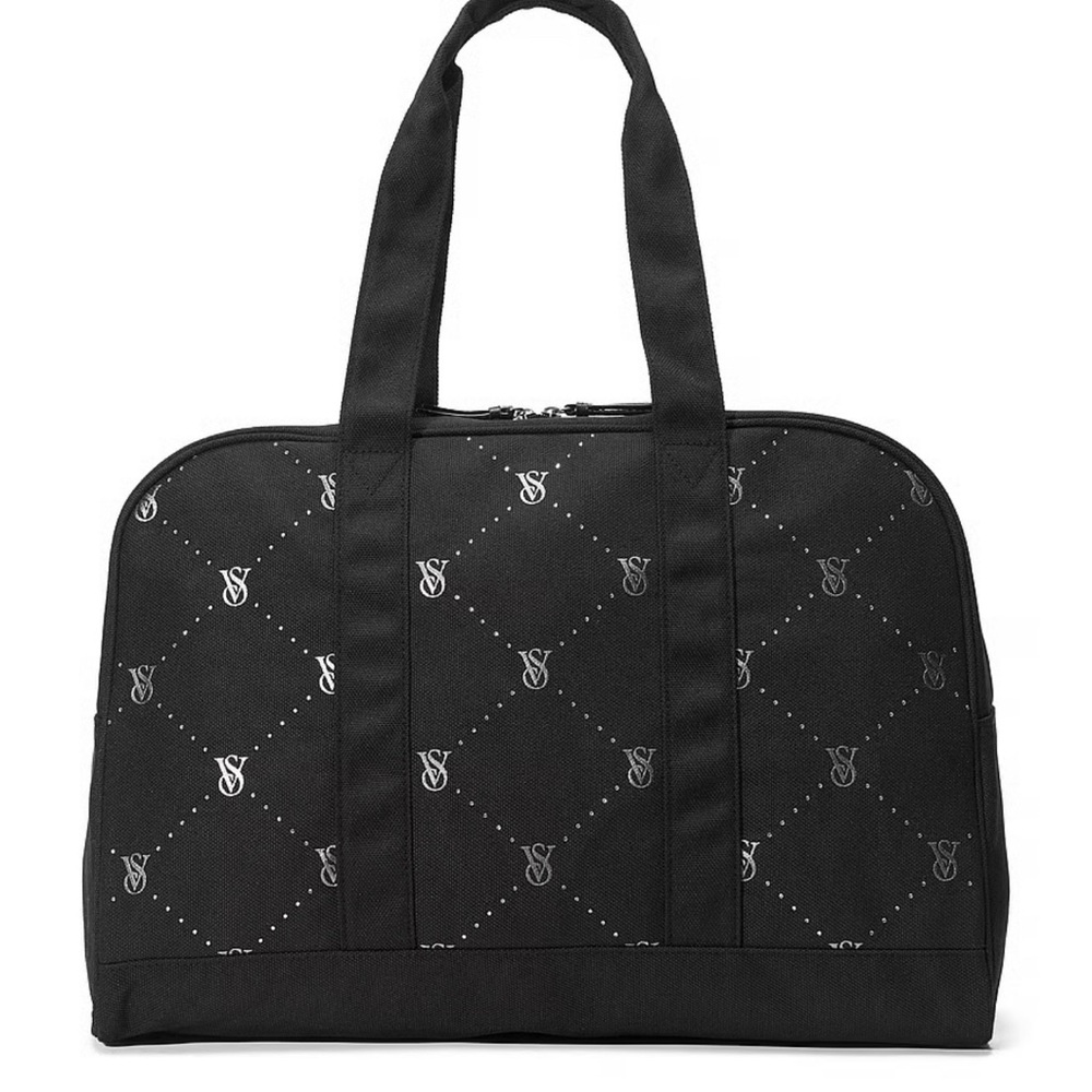 NWT Victoria's Secret Black Logo Shoulder Bag